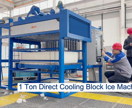 1 Ton Small Scale Direct Cooling Block Ice Making Machine